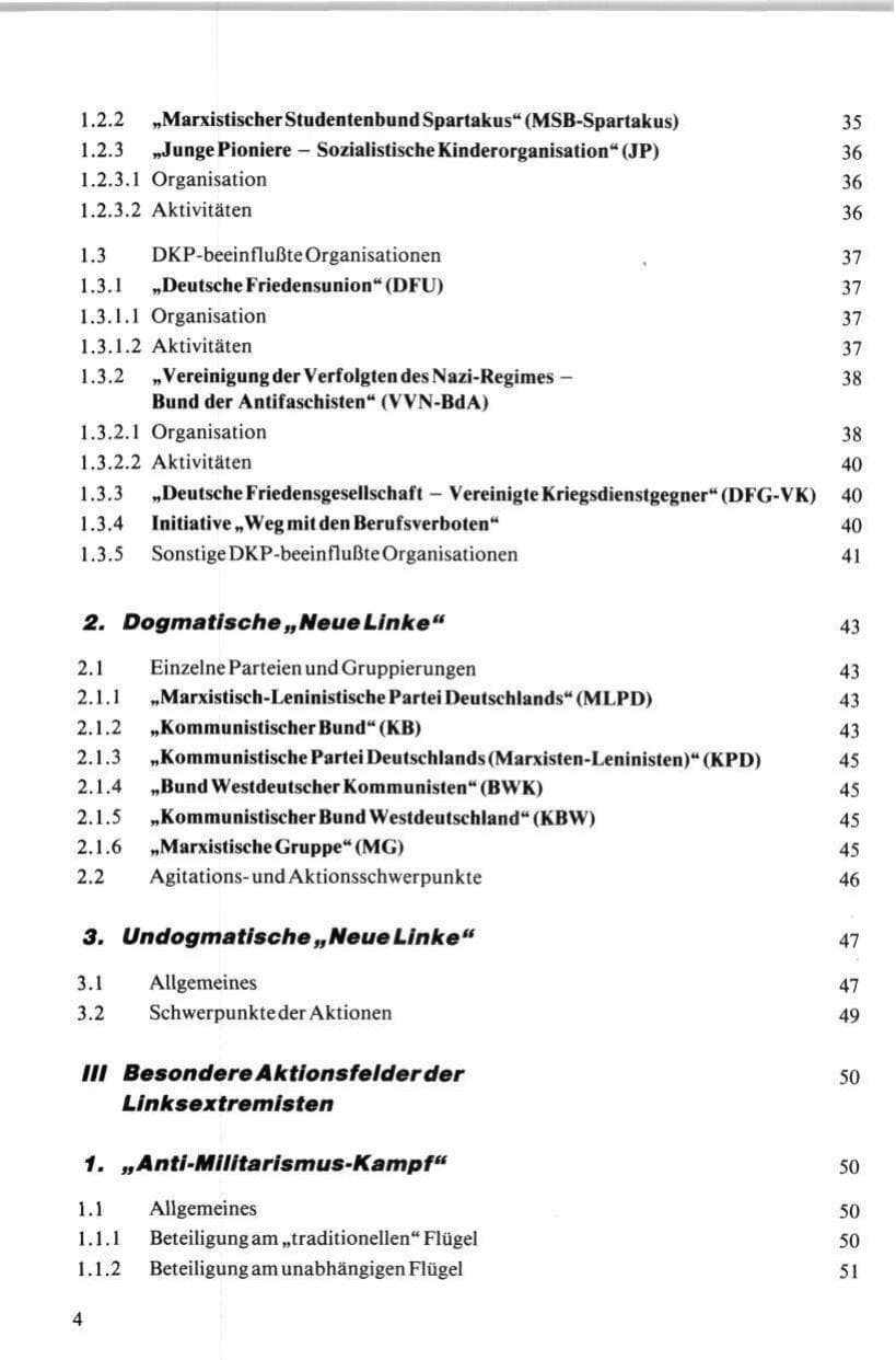 Seite 5 des Verfassungsschutzbericht 1984 Niedersachsen
