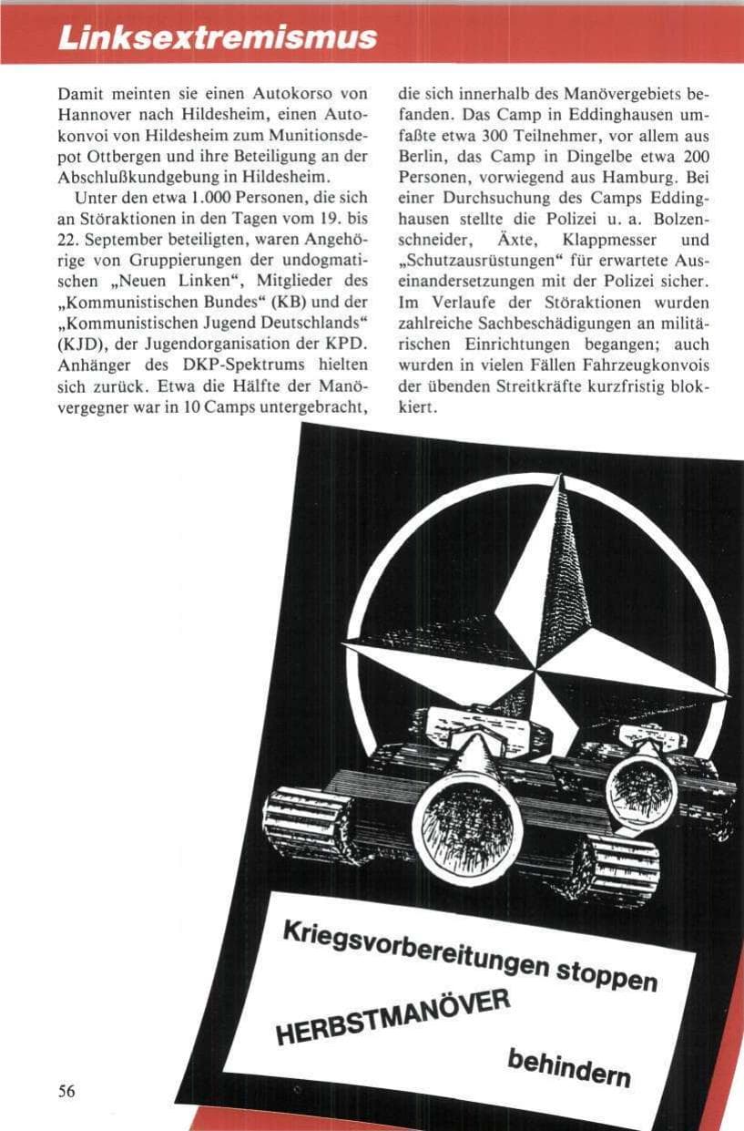 Seite 57 des Verfassungsschutzbericht 1984 Niedersachsen