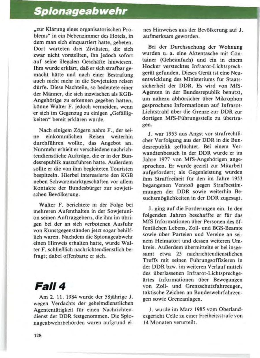 Seite 132 des Verfassungsschutzbericht 1985 Niedersachsen