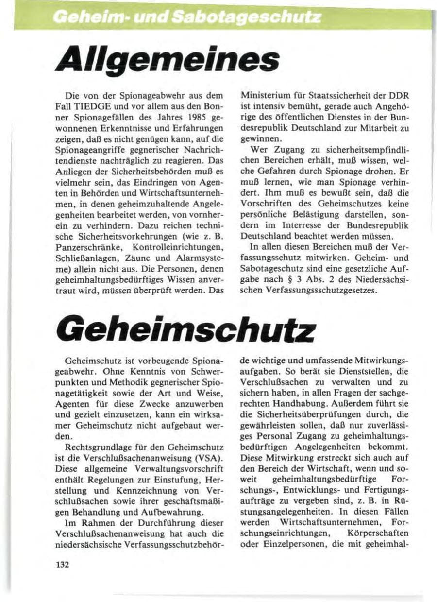 Seite 136 des Verfassungsschutzbericht 1985 Niedersachsen