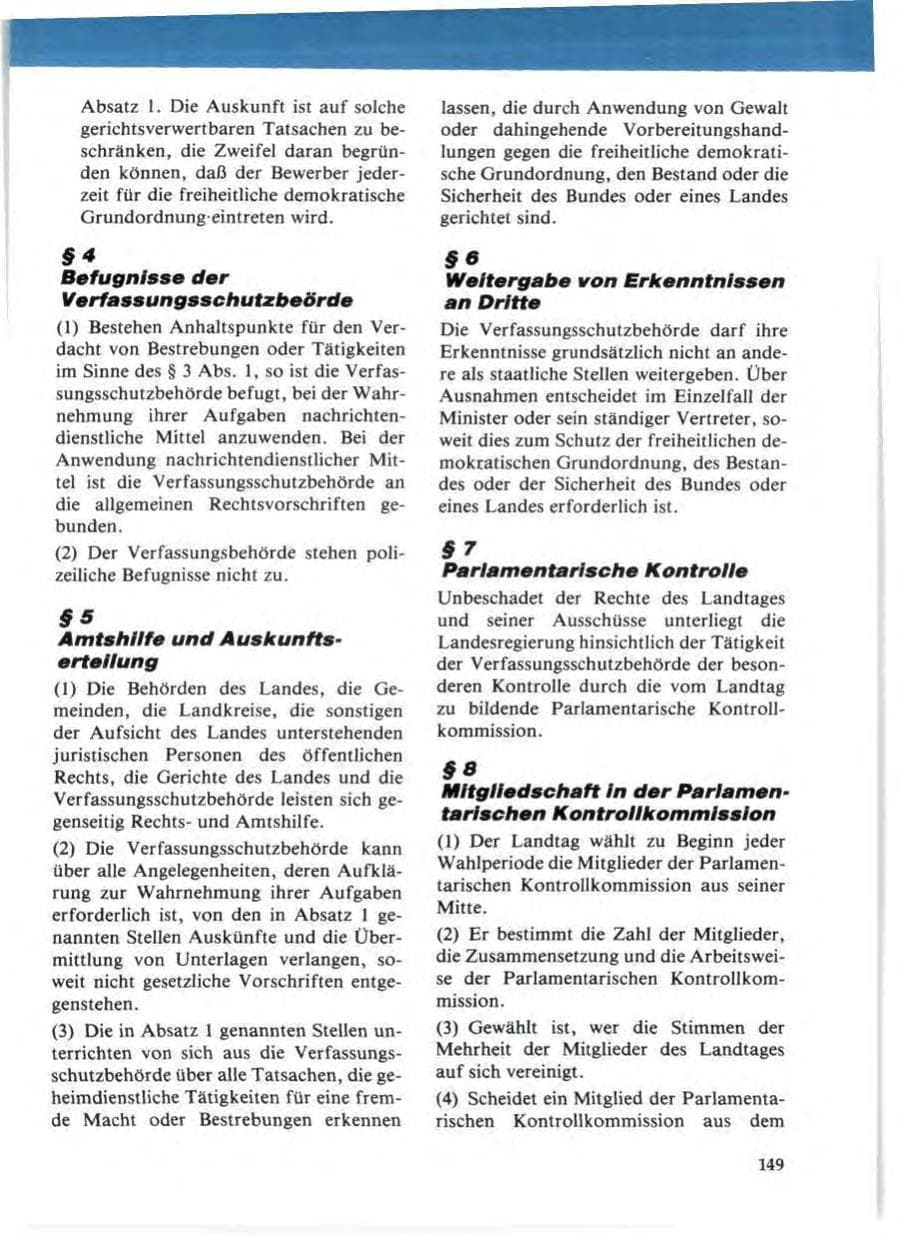 Seite 153 des Verfassungsschutzbericht 1985 Niedersachsen