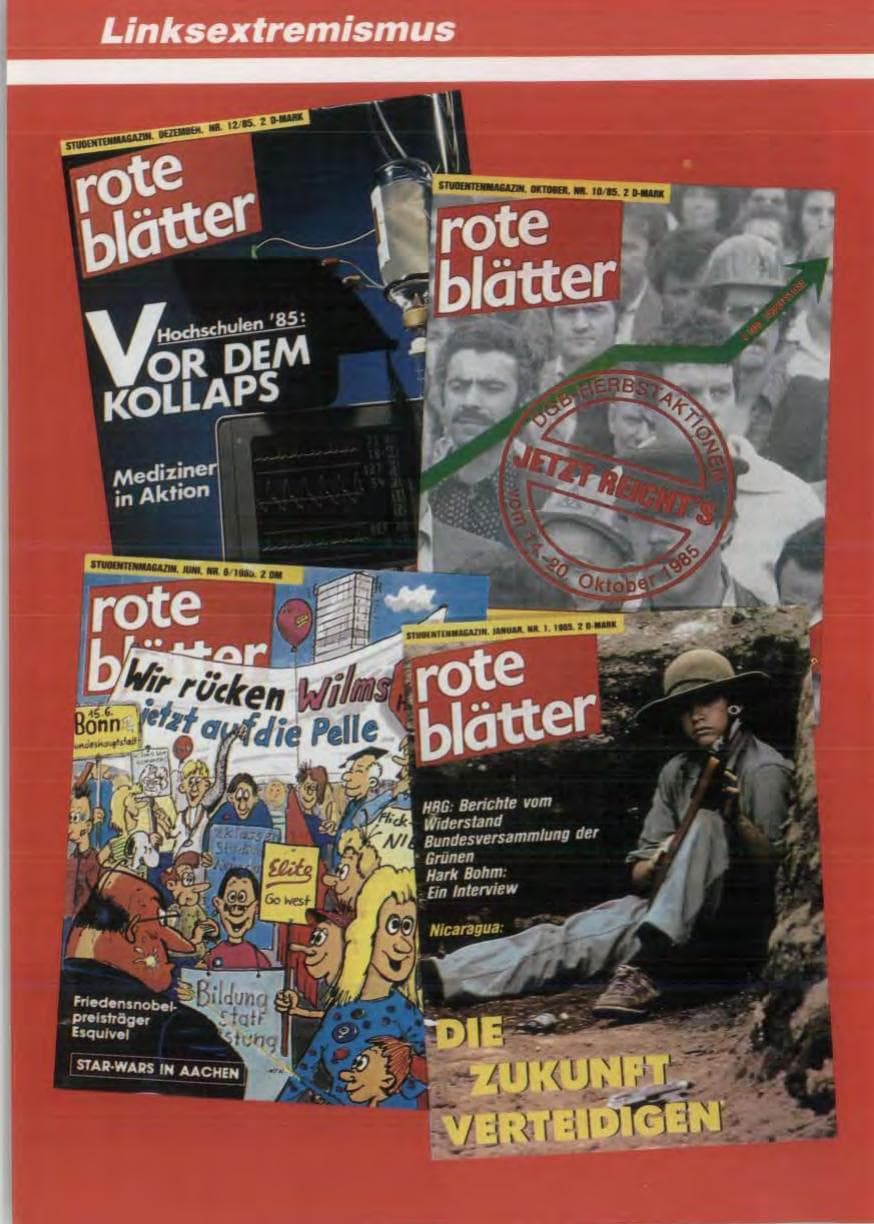 Seite 36 des Verfassungsschutzbericht 1985 Niedersachsen