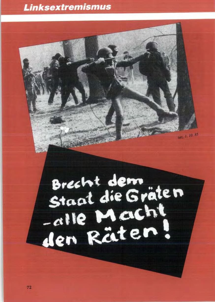 Seite 76 des Verfassungsschutzbericht 1985 Niedersachsen