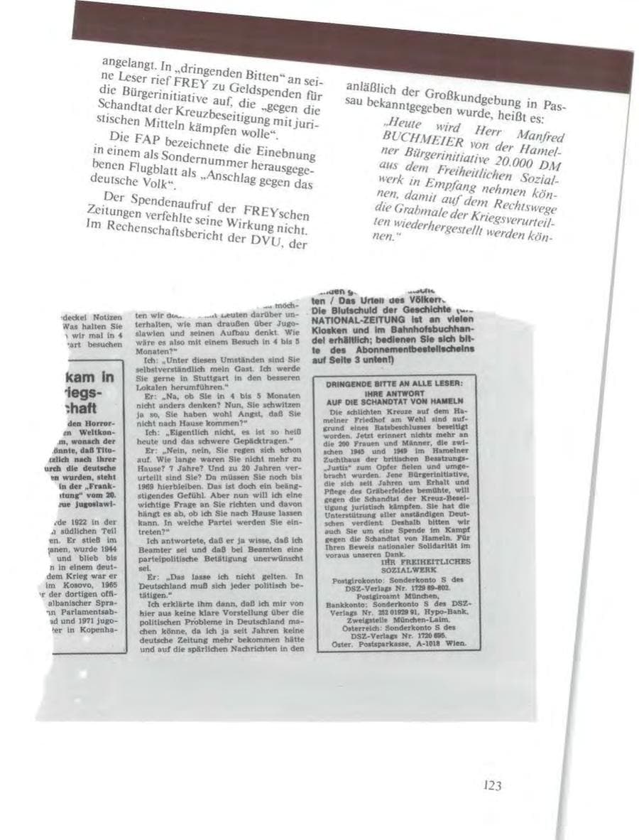 Seite 127 des Verfassungsschutzbericht 1986 Niedersachsen