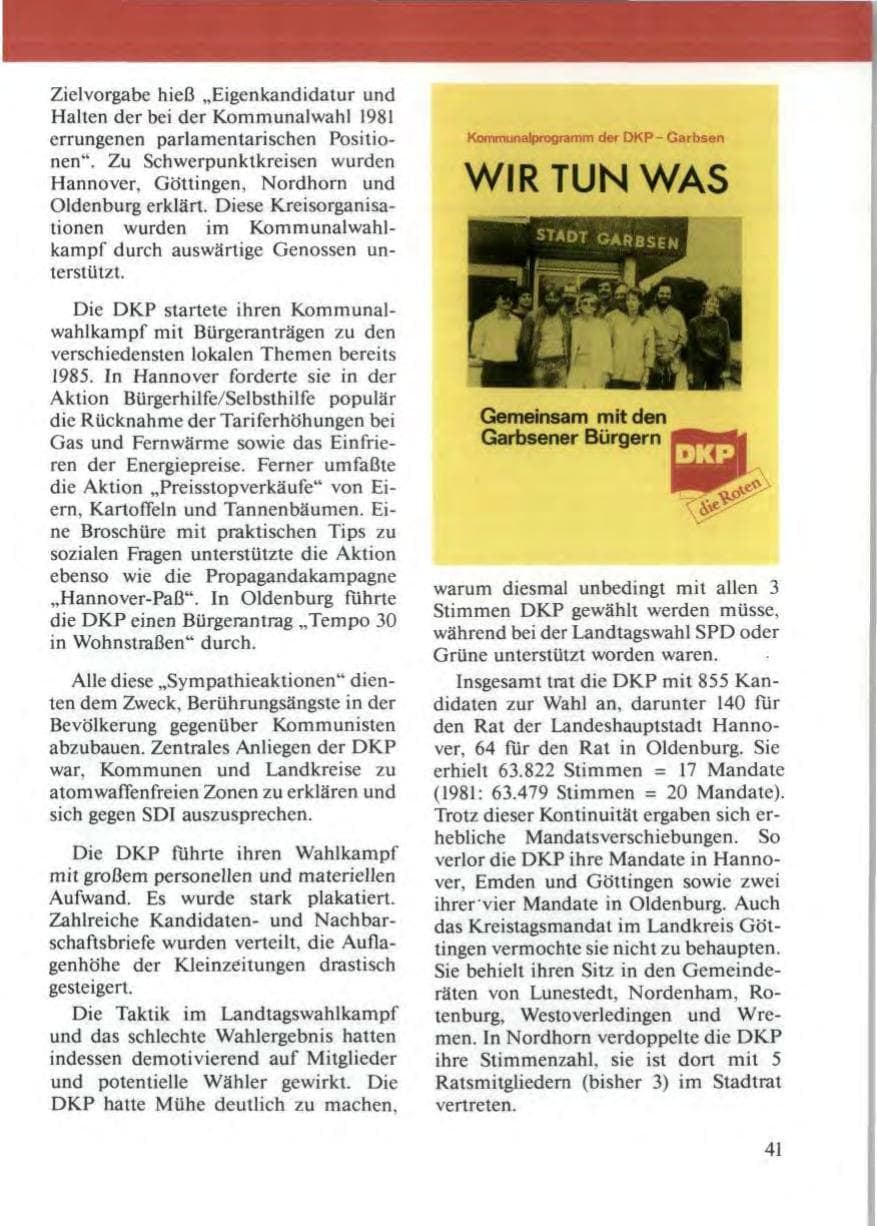 Seite 45 des Verfassungsschutzbericht 1986 Niedersachsen