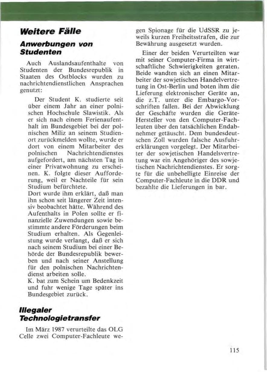 Seite 117 des Verfassungsschutzbericht 1987 Niedersachsen