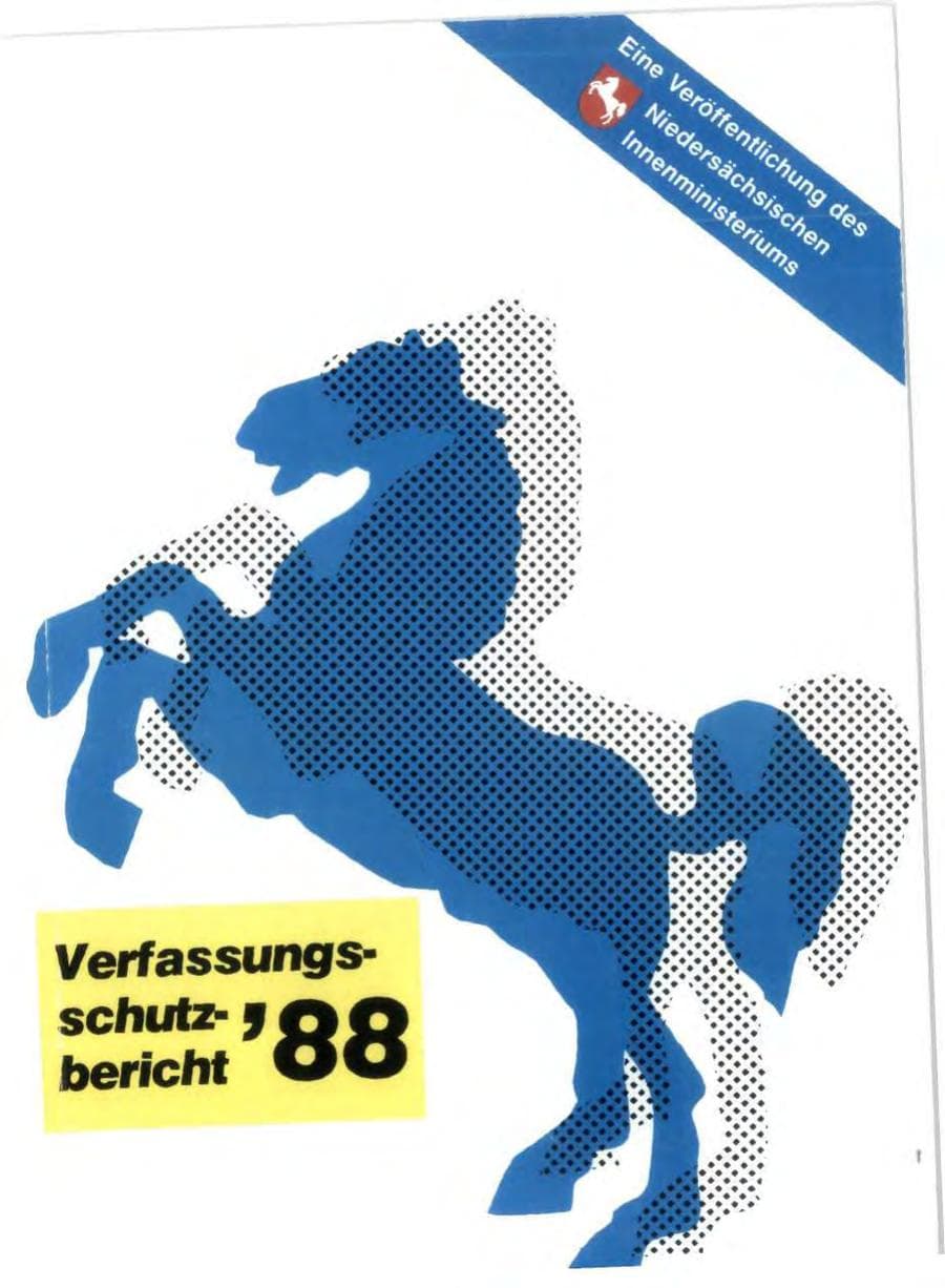 Seite 1 des Verfassungsschutzbericht 1988 Niedersachsen