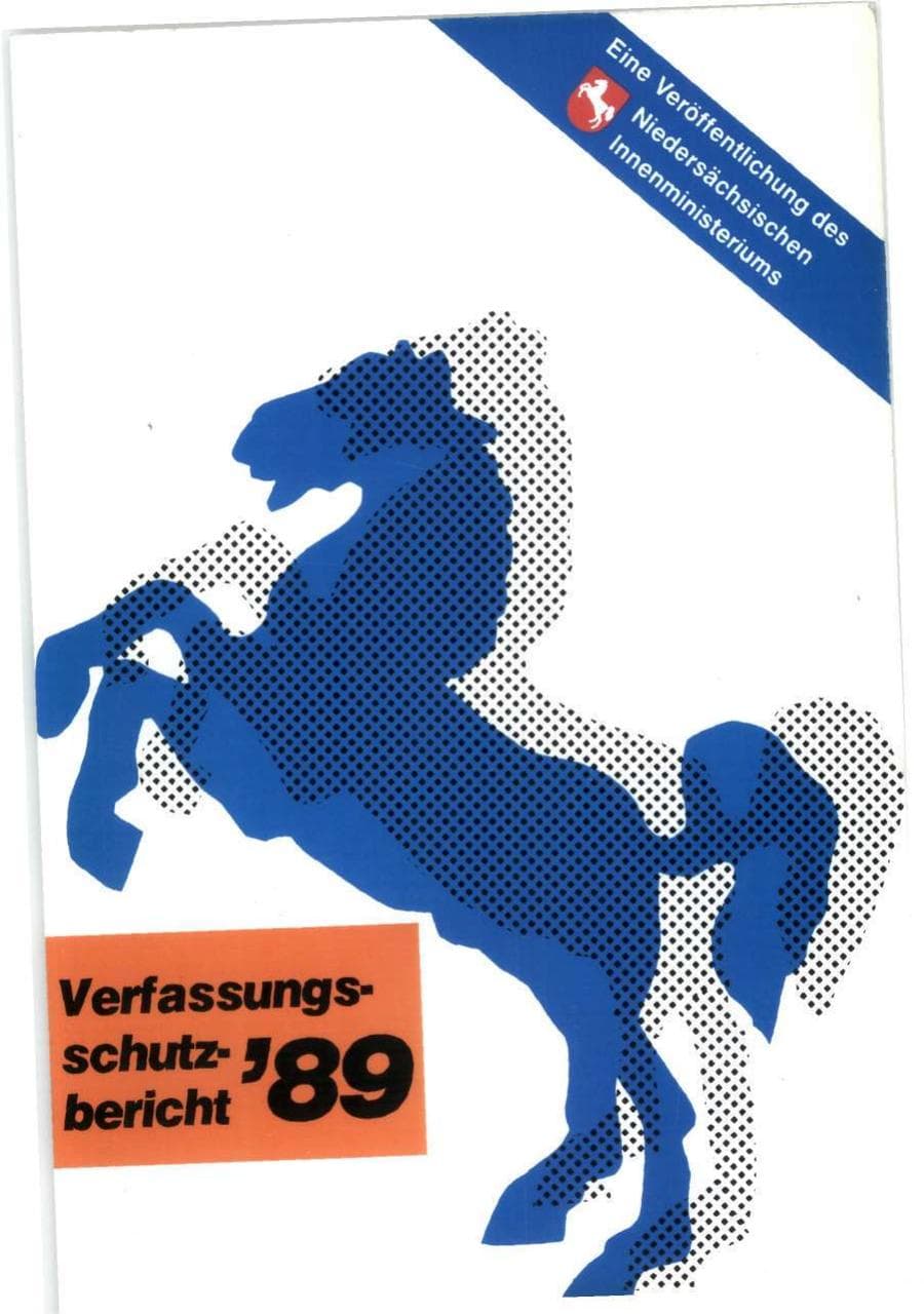 Seite 1 des Verfassungsschutzbericht 1989 Niedersachsen