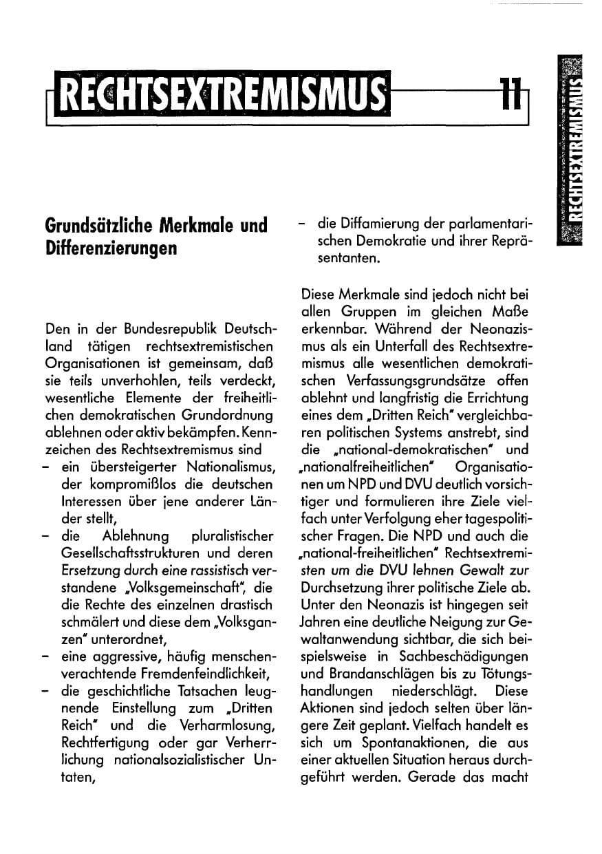 Seite 11 des Verfassungsschutzbericht 1990 Niedersachsen