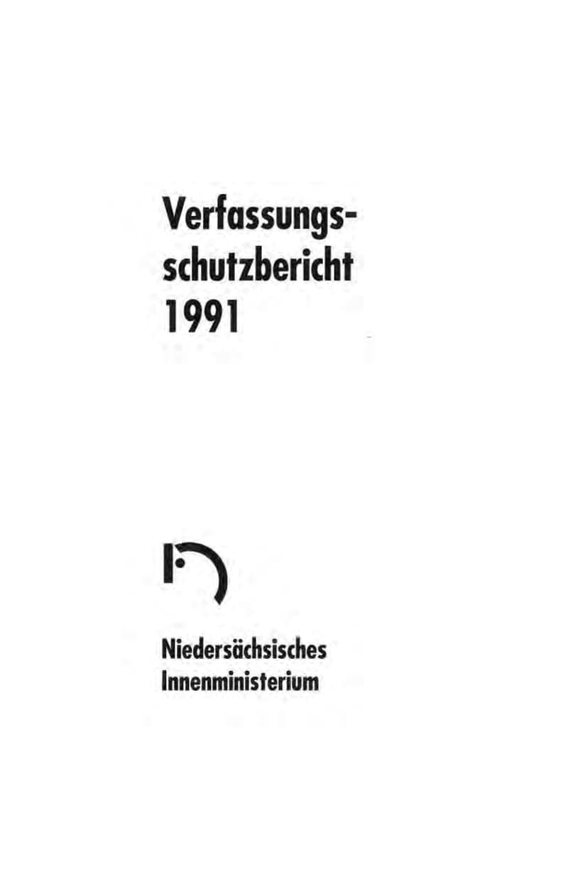 Seite 3 des Verfassungsschutzbericht 1991 Niedersachsen