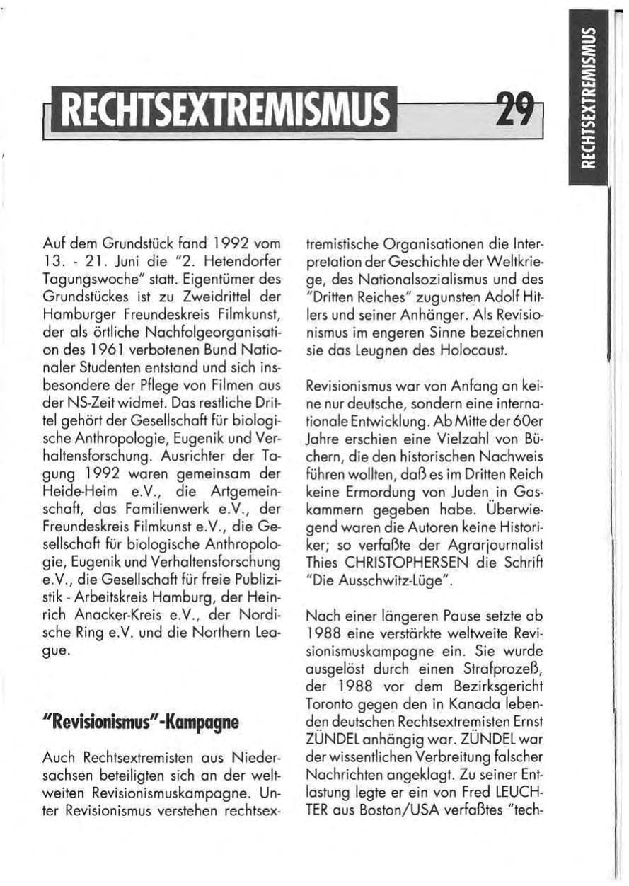 Seite 31 des Verfassungsschutzbericht 1991 Niedersachsen