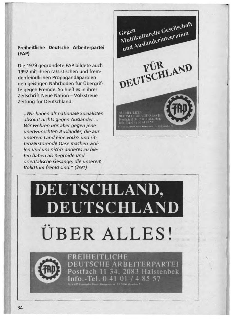 Seite 35 des Verfassungsschutzbericht 1992 Niedersachsen
