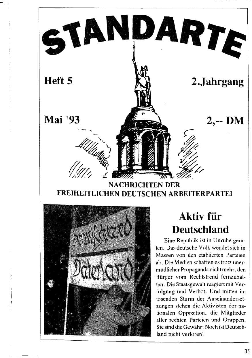 Seite 35 des Verfassungsschutzbericht 1993 Niedersachsen