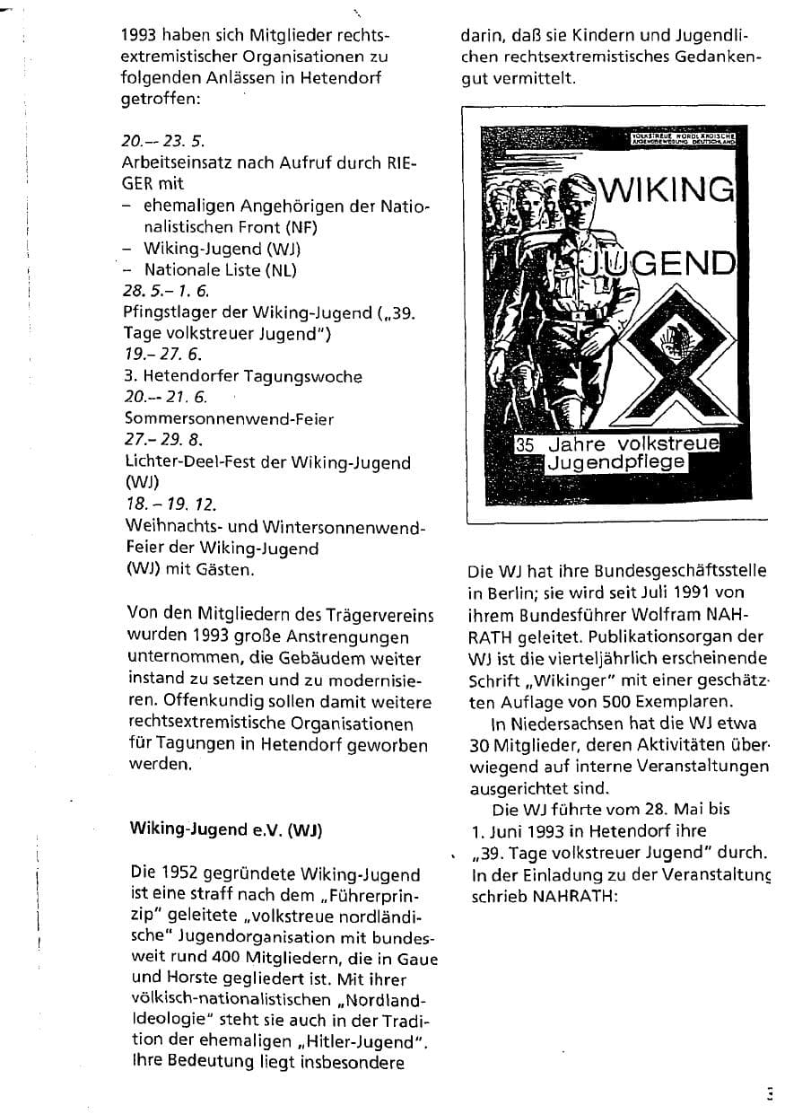 Seite 37 des Verfassungsschutzbericht 1993 Niedersachsen