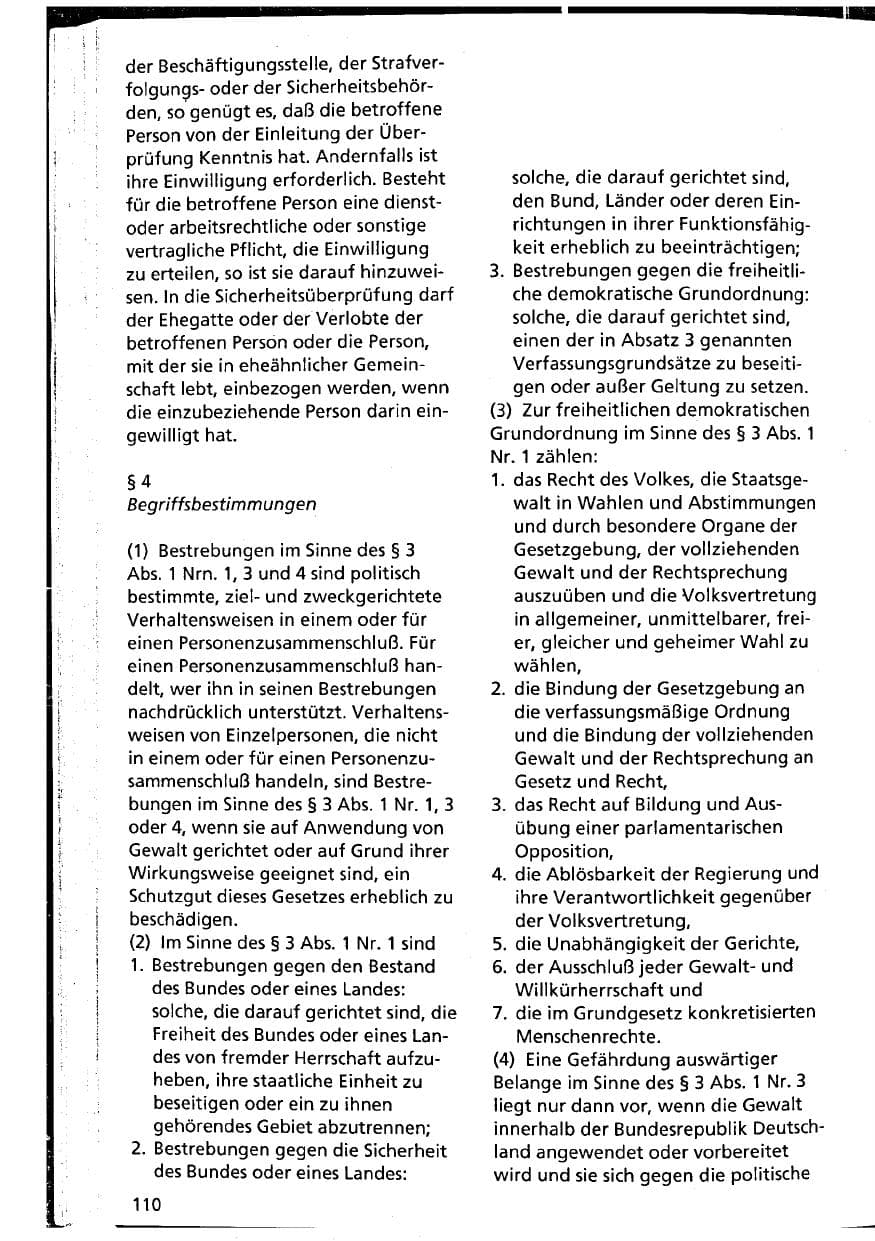 Seite 110 des Verfassungsschutzbericht 1994 Niedersachsen
