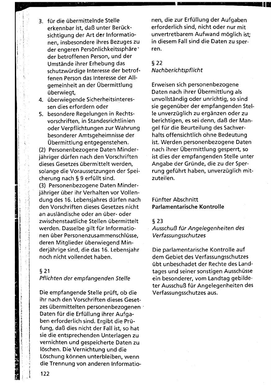 Seite 122 des Verfassungsschutzbericht 1994 Niedersachsen
