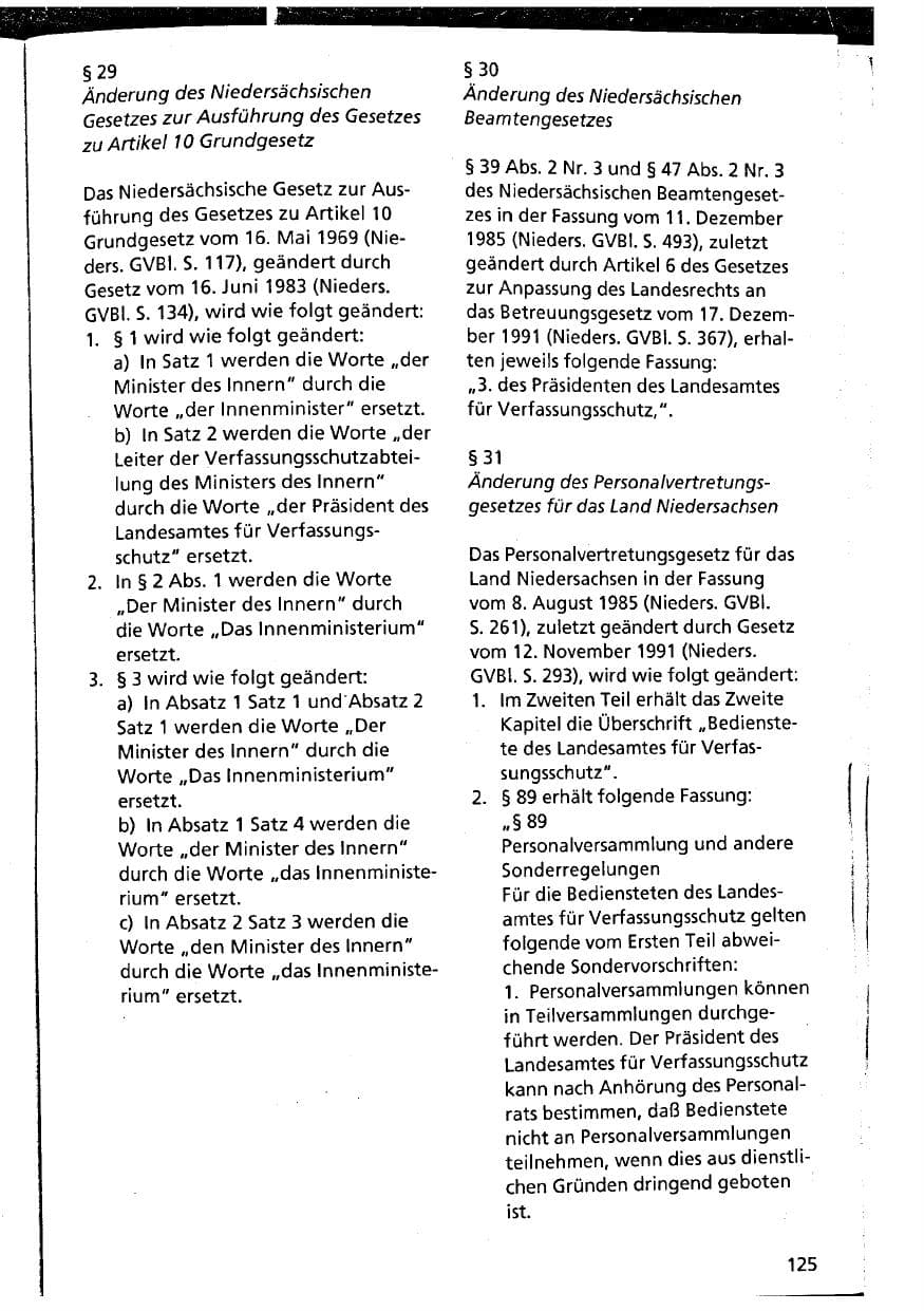 Seite 125 des Verfassungsschutzbericht 1994 Niedersachsen