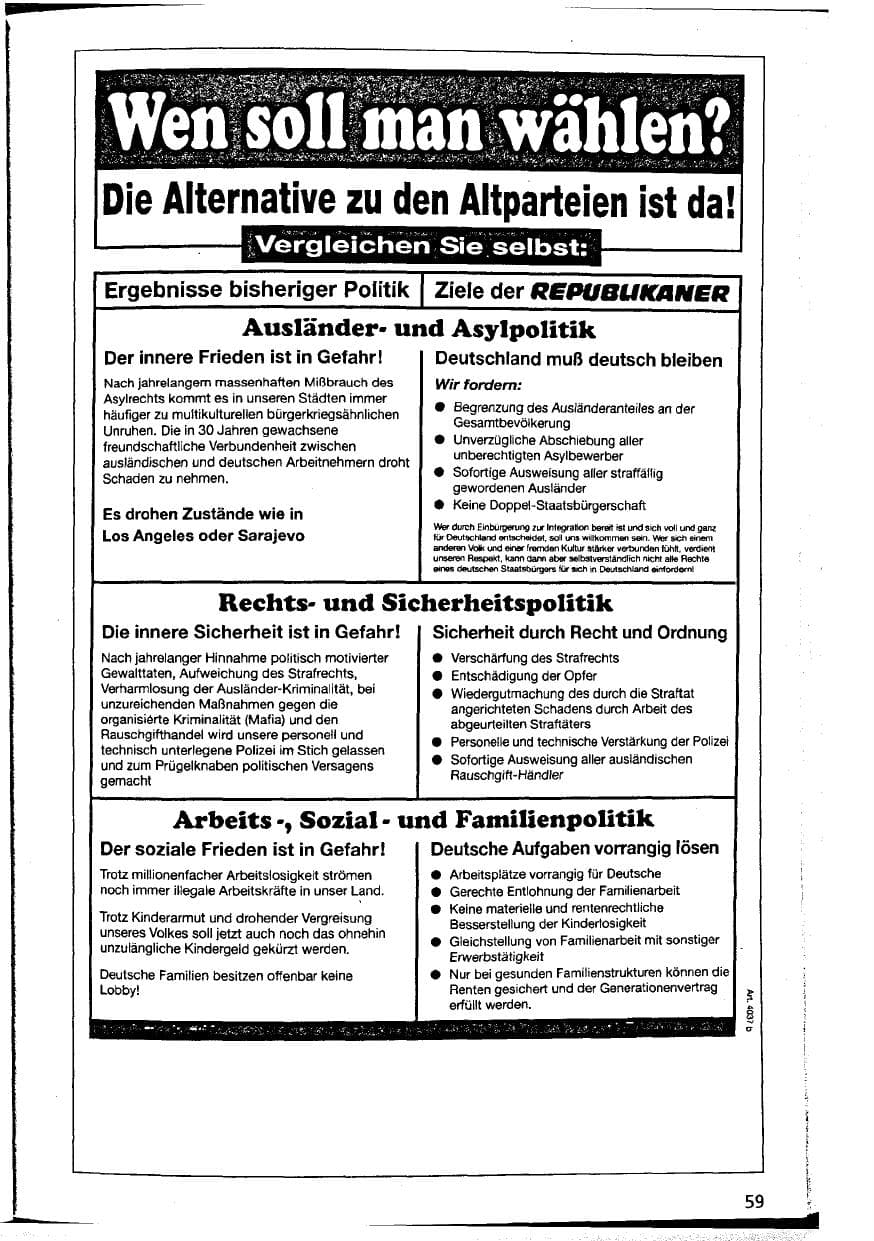 Seite 59 des Verfassungsschutzbericht 1994 Niedersachsen