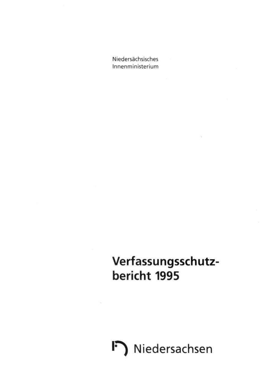 Seite 2 des Verfassungsschutzbericht 1995 Niedersachsen