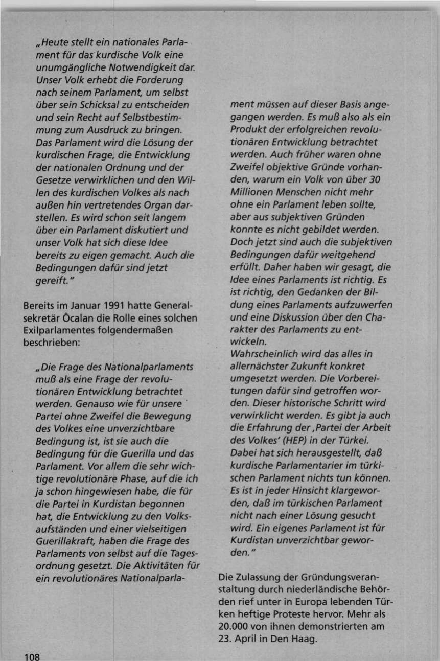 Seite 108 des Verfassungsschutzbericht 1995 Niedersachsen