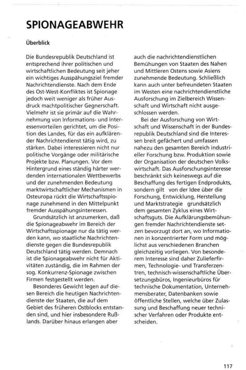 Seite 117 des Verfassungsschutzbericht 1995 Niedersachsen