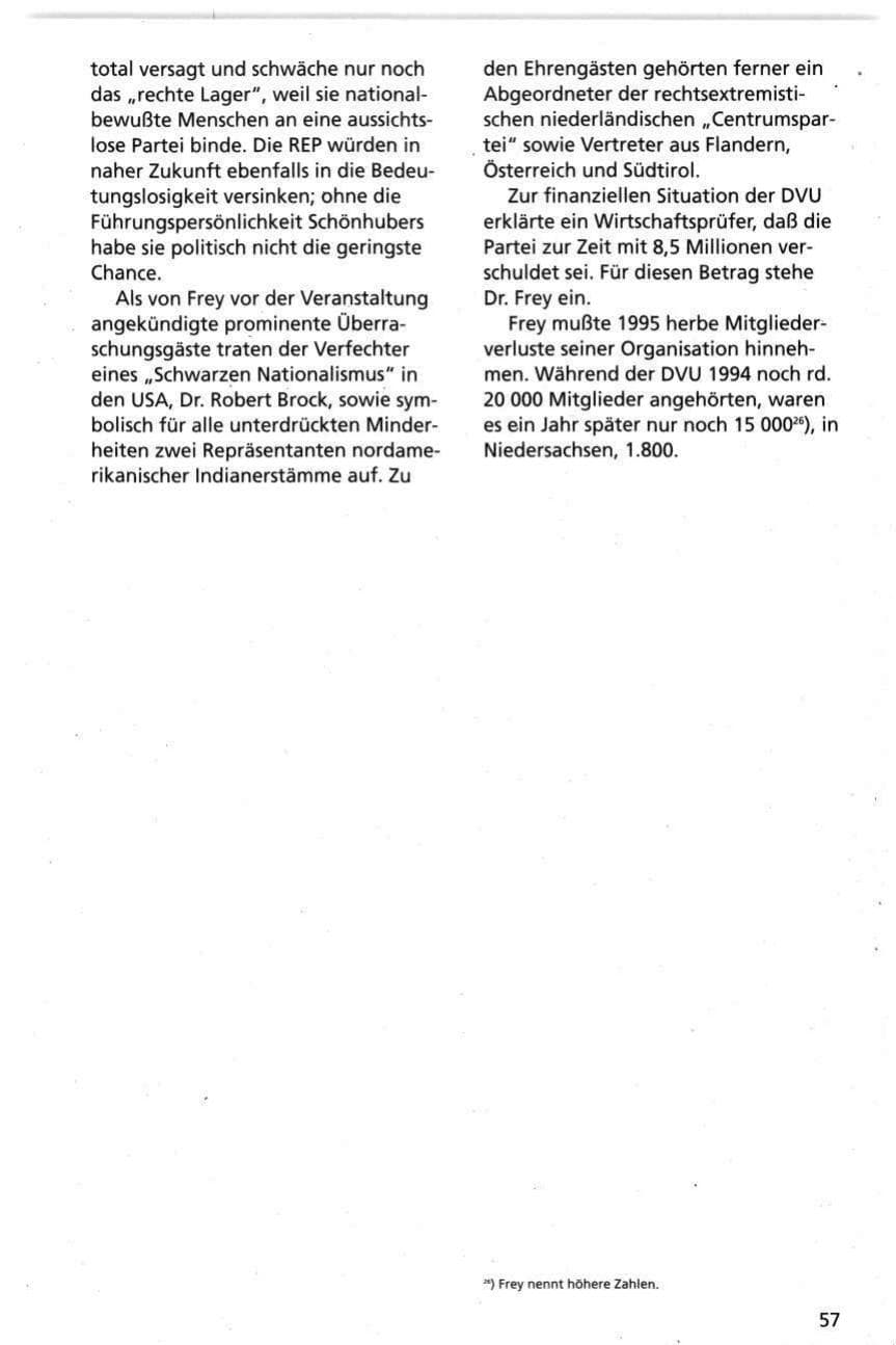 Seite 57 des Verfassungsschutzbericht 1995 Niedersachsen