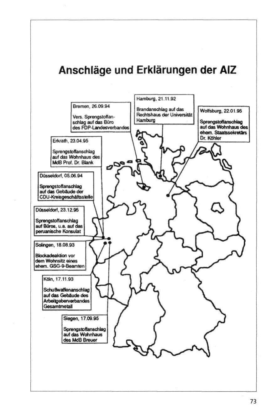 Seite 73 des Verfassungsschutzbericht 1995 Niedersachsen