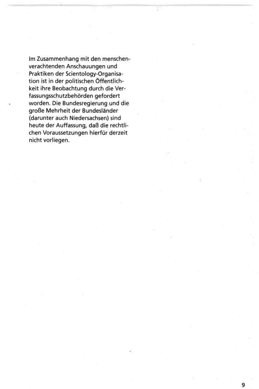 Seite 9 des Verfassungsschutzbericht 1995 Niedersachsen