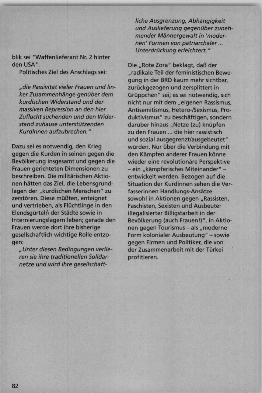 Seite 82 des Verfassungsschutzbericht 1995 Niedersachsen
