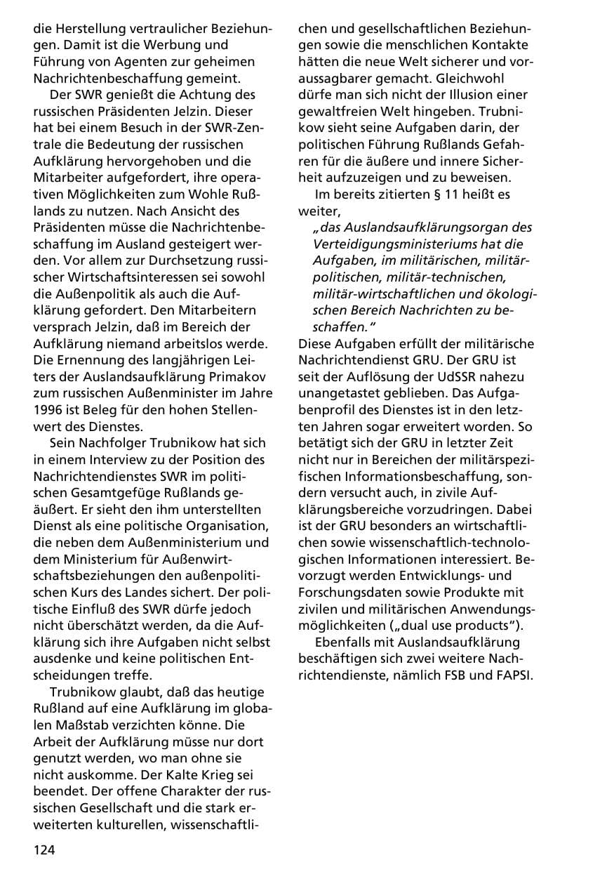 Seite 123 des Verfassungsschutzbericht 1996 Niedersachsen