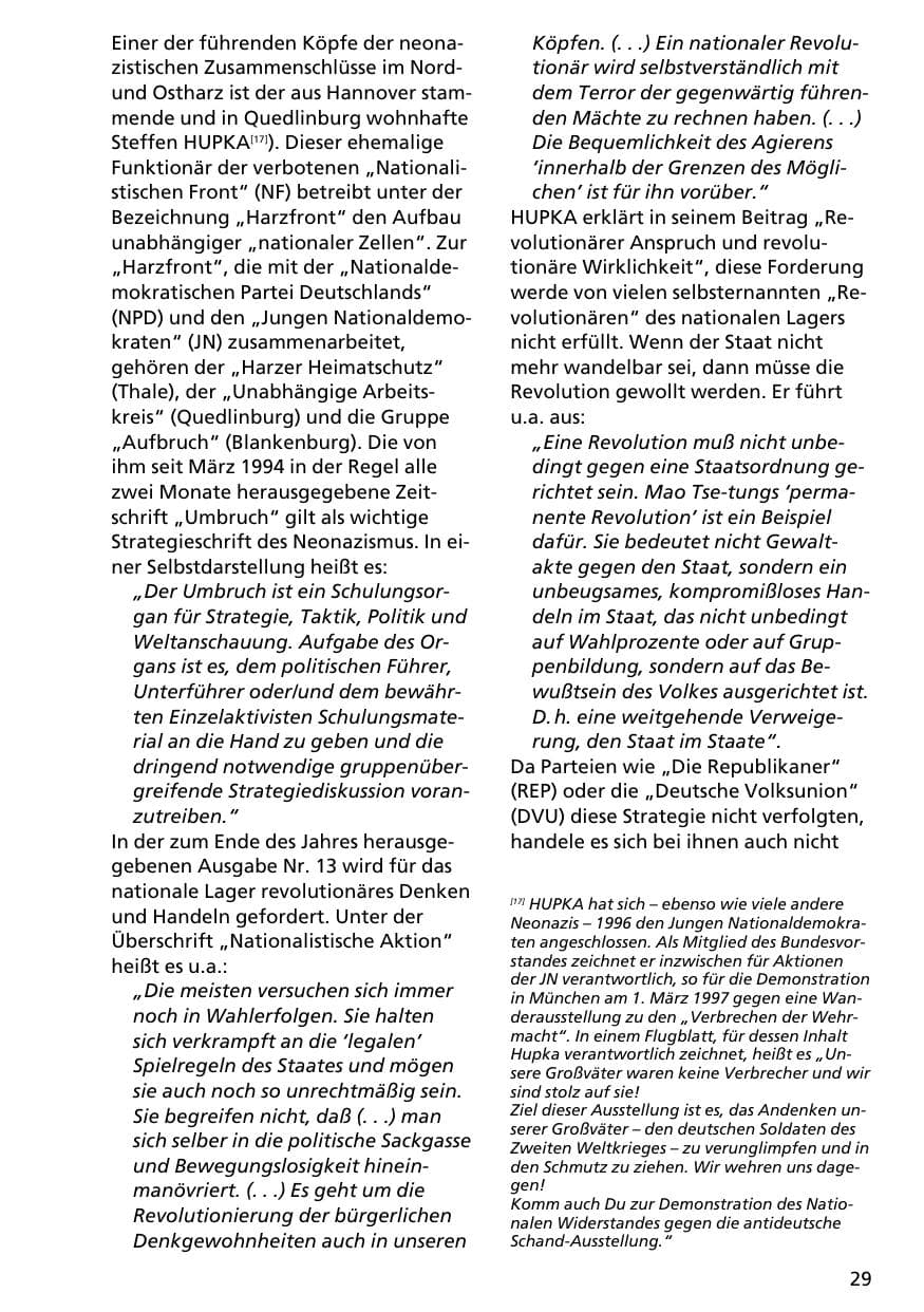 Seite 28 des Verfassungsschutzbericht 1996 Niedersachsen