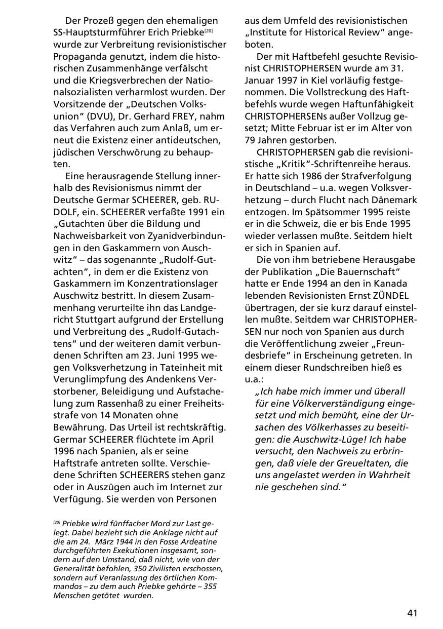 Seite 40 des Verfassungsschutzbericht 1996 Niedersachsen