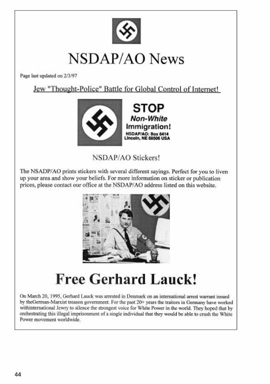 Seite 43 des Verfassungsschutzbericht 1996 Niedersachsen