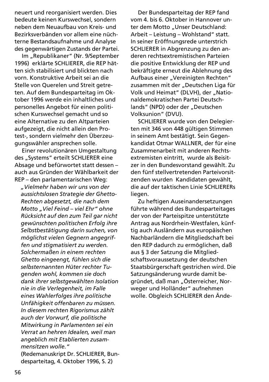 Seite 55 des Verfassungsschutzbericht 1996 Niedersachsen