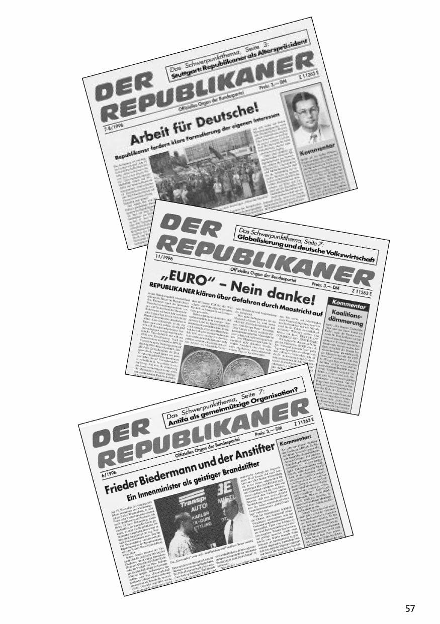 Seite 56 des Verfassungsschutzbericht 1996 Niedersachsen