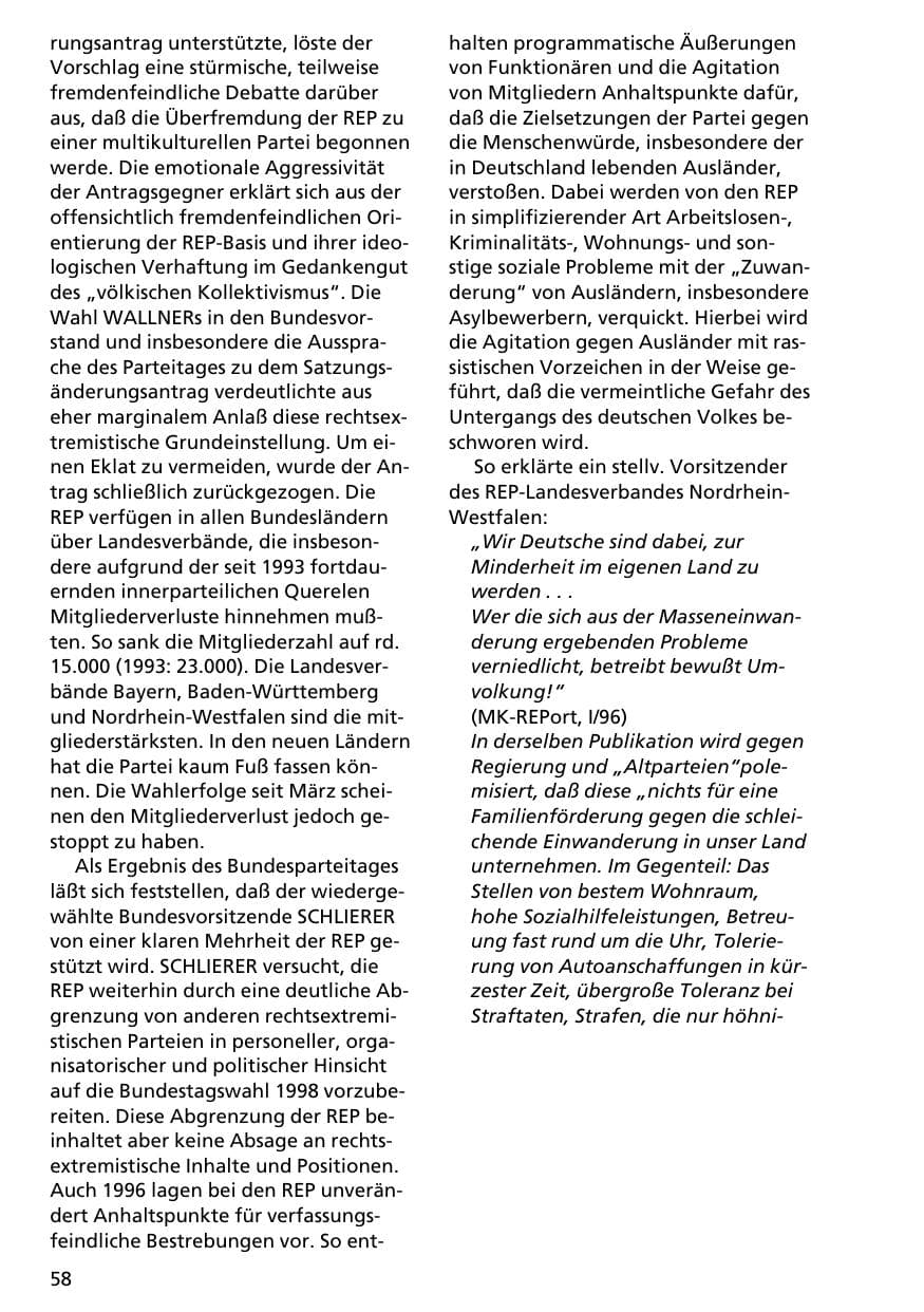 Seite 57 des Verfassungsschutzbericht 1996 Niedersachsen