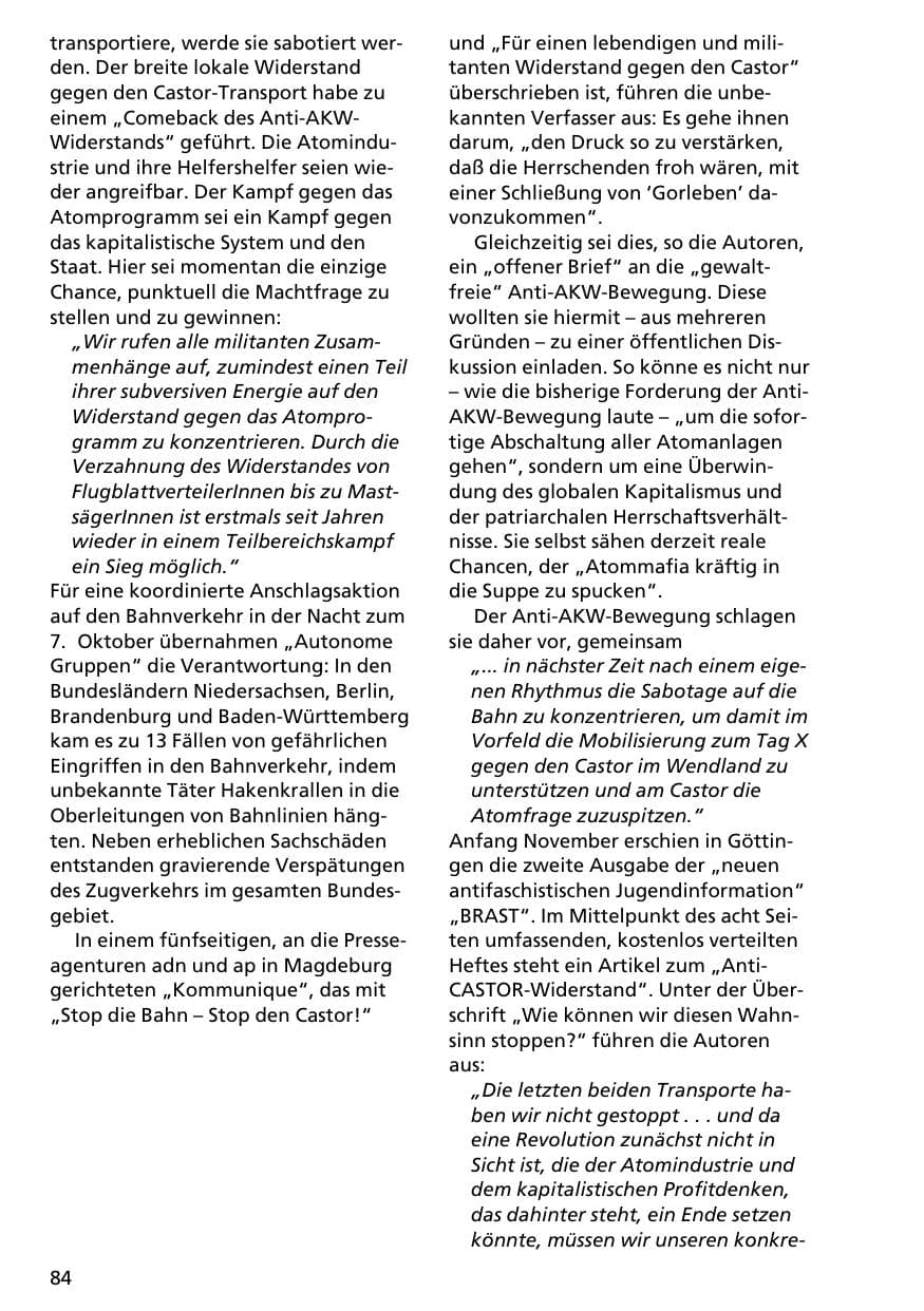 Seite 83 des Verfassungsschutzbericht 1996 Niedersachsen