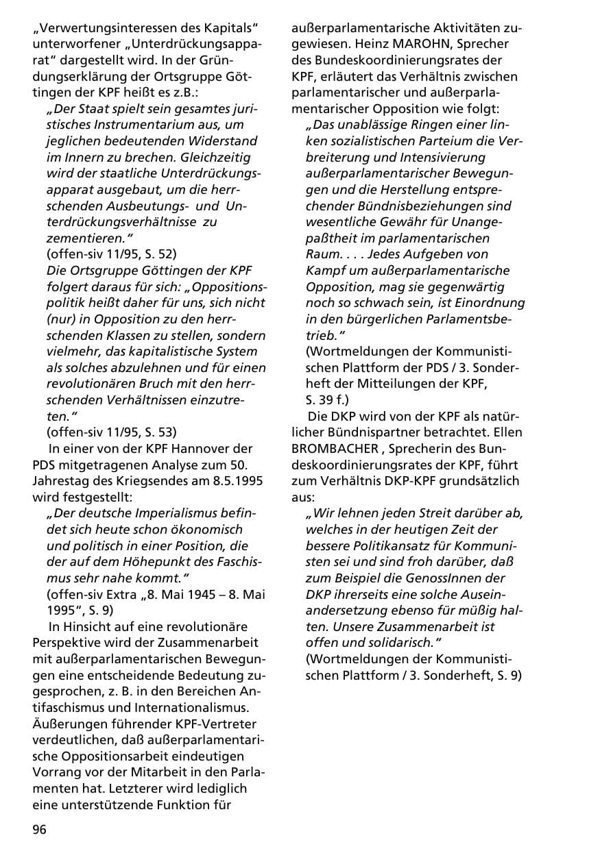 Seite 95 des Verfassungsschutzbericht 1996 Niedersachsen