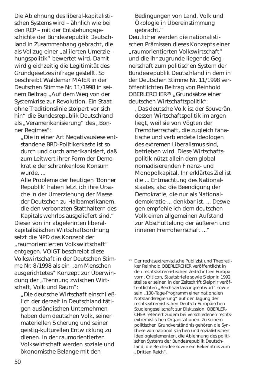 Seite 50 des Verfassungsschutzbericht 1998 Niedersachsen