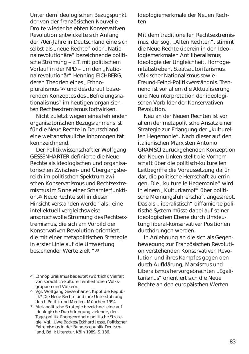 Seite 83 des Verfassungsschutzbericht 1998 Niedersachsen