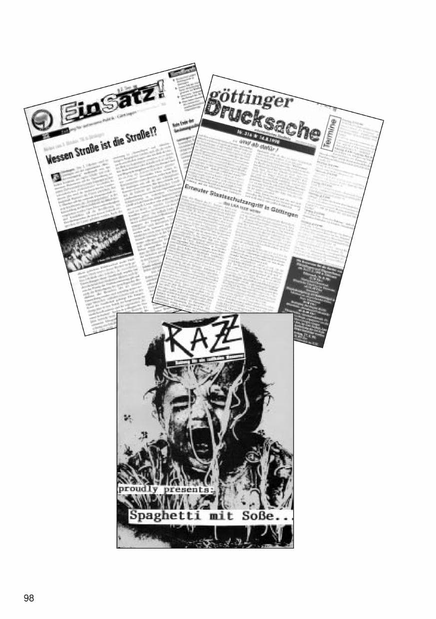 Seite 98 des Verfassungsschutzbericht 1998 Niedersachsen