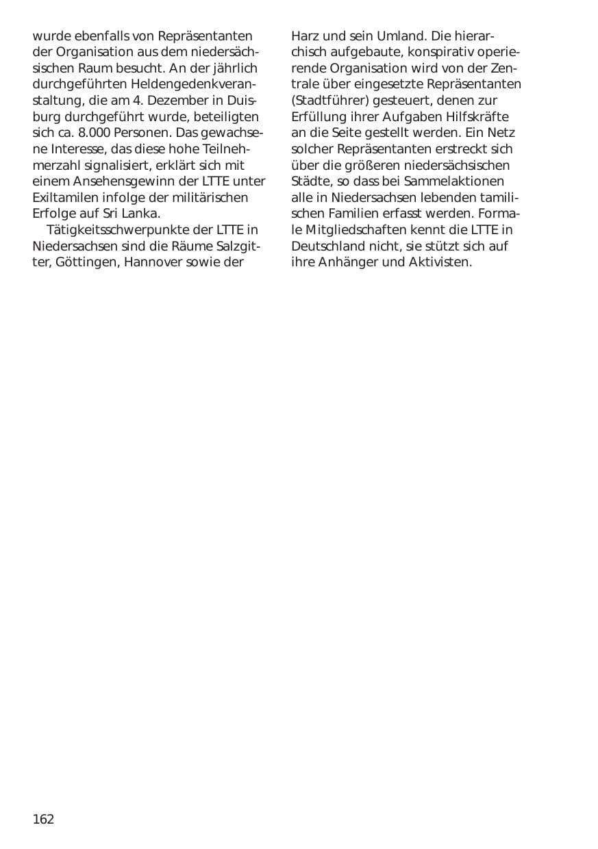 Seite 162 des Verfassungsschutzbericht 1999 Niedersachsen