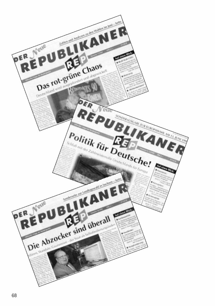 Seite 68 des Verfassungsschutzbericht 1999 Niedersachsen