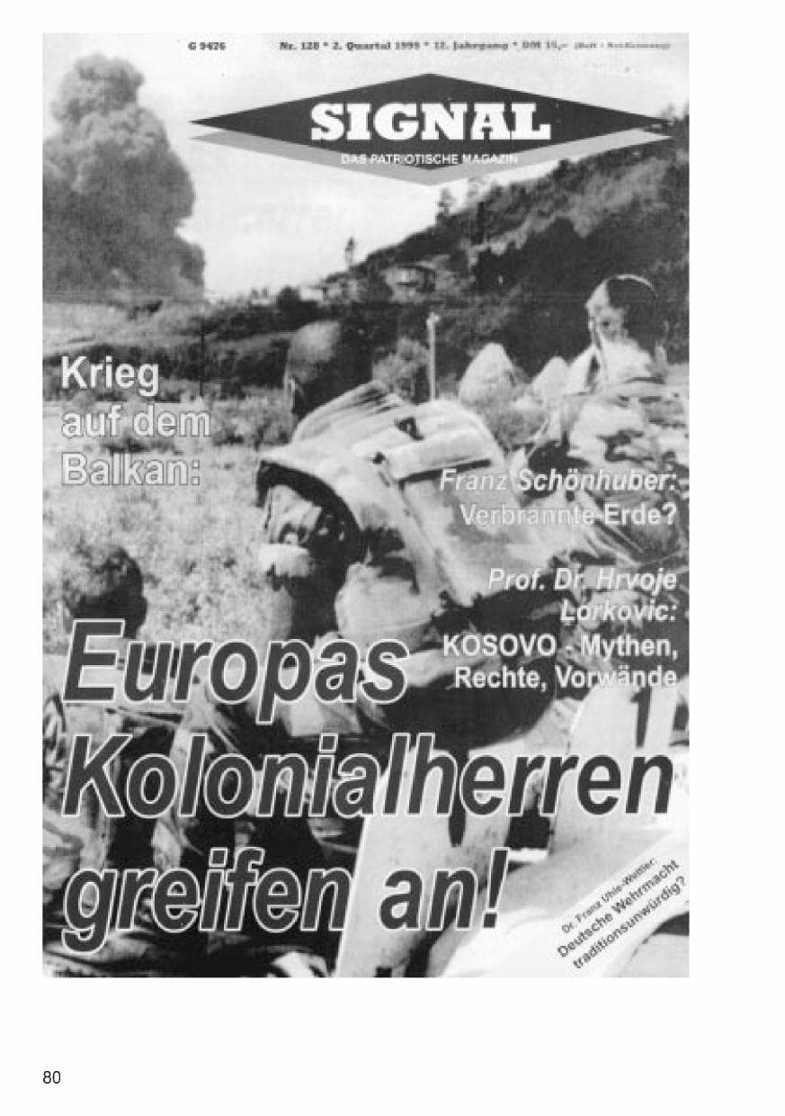 Seite 80 des Verfassungsschutzbericht 1999 Niedersachsen