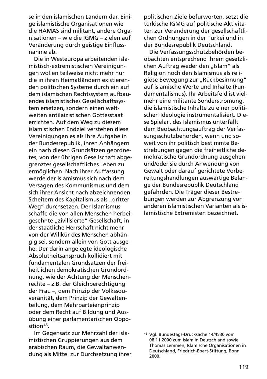 Seite 119 des Verfassungsschutzbericht 2000 Niedersachsen