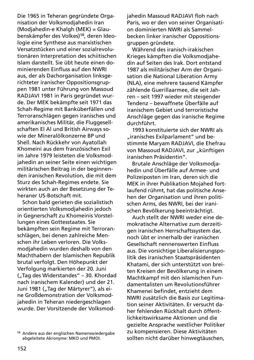 Seite 152 des Verfassungsschutzbericht 2000 Niedersachsen