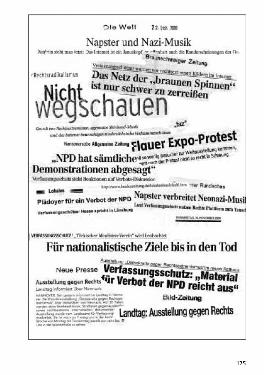 Seite 175 des Verfassungsschutzbericht 2000 Niedersachsen