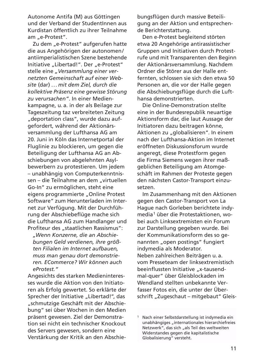 Seite 12 des Verfassungsschutzbericht 2001 Niedersachsen