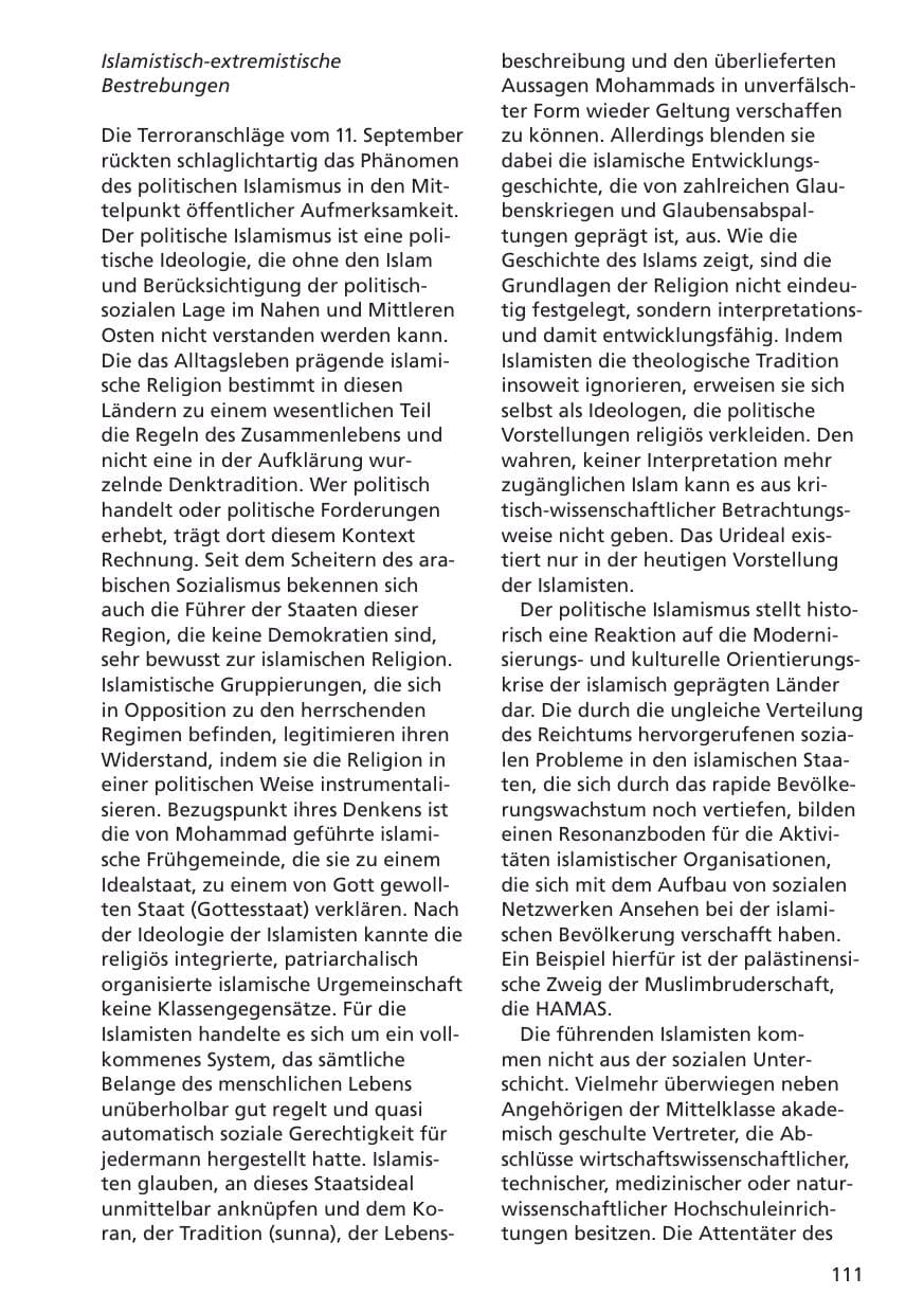 Seite 112 des Verfassungsschutzbericht 2001 Niedersachsen