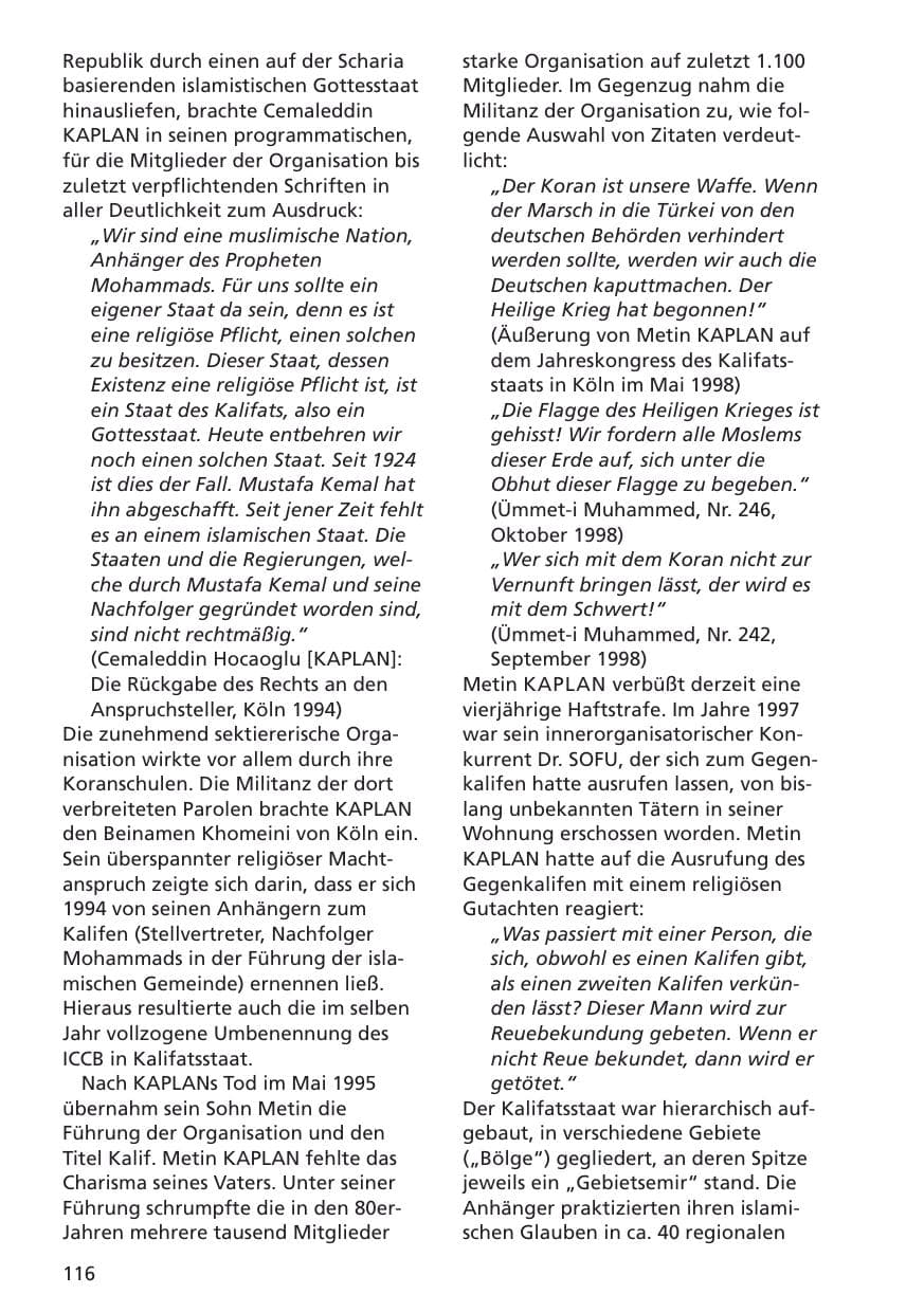 Seite 117 des Verfassungsschutzbericht 2001 Niedersachsen